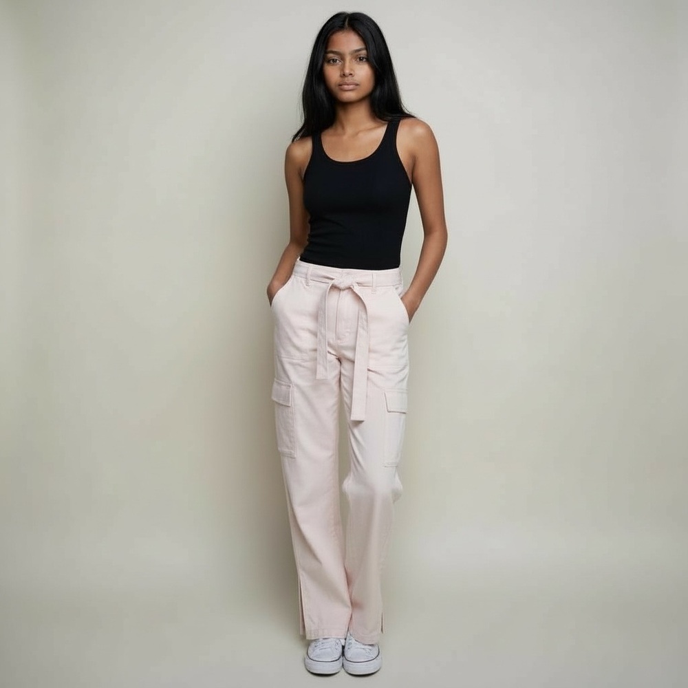 Jonathan Simkhai Light Pink Crepe Cargo Pants​​​